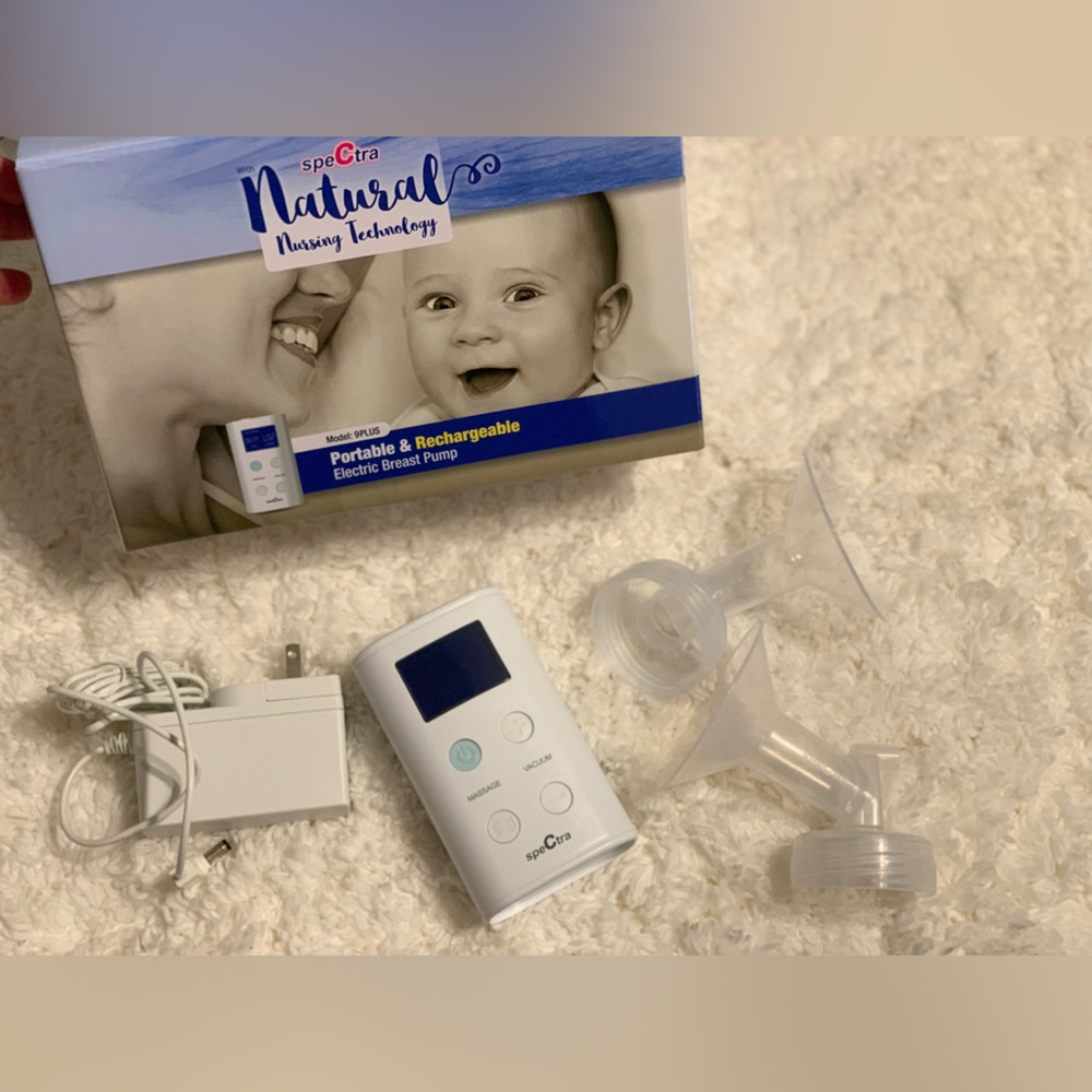 Spectra 9 Plus Portable Rechargeable double electric breast pump plus extras